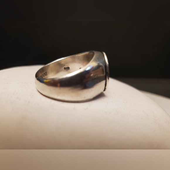 Emporio Armani Sterling Silver Signet Ring - Picture 5 of 11